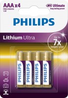 Battery Philips Ultra Lithium 4xAAA 