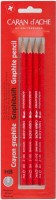 Photos - Pencil Caran dAche Set of 4 Grafik Edelweis Red 