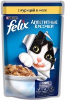 Photos - Cat Food Felix Packaging Adult Fantastic Jelly Chicken 10 pcs 