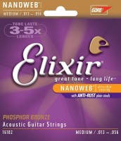 Photos - Strings Elixir Acoustic Phosphor Bronze NW Medium 13-56 