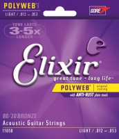 Photos - Strings Elixir Acoustic 80/20 Bronze PW Light 12-53 