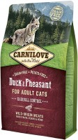 Photos - Cat Food Carnilove Adult Hairball Control with Duck/Pheasant  400 g