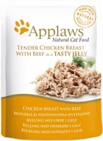 Photos - Cat Food Applaws Adult Pouch Chicken Breast/Beef Jelly 0.07 kg 