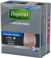 Photos - Nappies Depend Pants Man L/XL / 9 pcs 