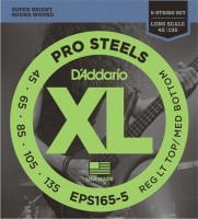 Strings DAddario XL ProSteels 5-String Bass 45-135 