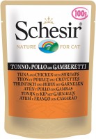 Photos - Cat Food Schesir Adult Pouch Tuna/Chicken/Shrimps 50 g 