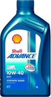 Photos - Engine Oil Shell Advance 4T AX7 10W-40 1 L