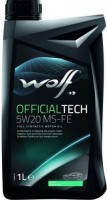 Photos - Engine Oil WOLF Officialtech 5W-20 MS-FE 1 L