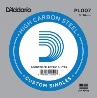 Photos - Strings DAddario Single Plain Steel 007 