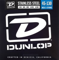 Strings Dunlop Stainless Steel 5-String Bass Medium 45-130 