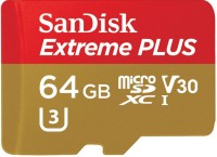 Photos - Memory Card SanDisk Extreme Plus V30 microSD UHS-I U3 64 GB