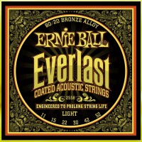 Photos - Strings Ernie Ball Everlast Coated 80/20 Bronze 11-52 