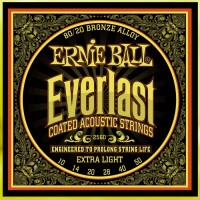 Strings Ernie Ball Everlast Coated 80/20 Bronze 10-50 