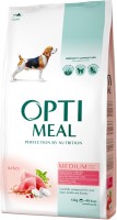 Photos - Dog Food Optimeal Adult Medium Beed Turkey 