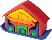 Photos - Construction Toy Nic House with Furniture Red/Blue 523266 