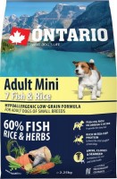 Photos - Dog Food Ontario Adult Mini 7 Fish/Rice 