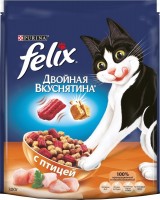 Photos - Cat Food Felix Adult Double Yummy with Poultry  0.3 kg