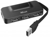 Photos - Card Reader / USB Hub Trust Oila 4 Port USB 2.0 Hub 