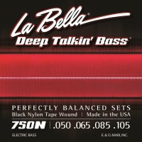 Strings La Bella Deep Talkin' Bass Black Nylon Tape  50-105 