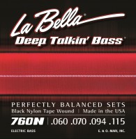 Strings La Bella Deep Talkin' Bass Black Nylon Tape 60-115 