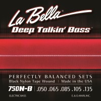 Photos - Strings La Bella Deep Talkin' Bass  Black Nylon Tape 5-String 50-135 