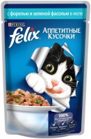 Photos - Cat Food Felix Packaging Adult Fantastic Jelly Salmon/Beans  20 pcs
