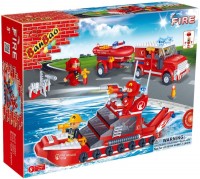 Photos - Construction Toy BanBao Fire Car and Ship Set 8312 