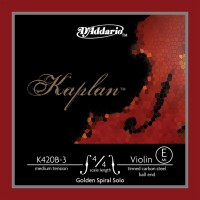 Photos - Strings DAddario Kaplan Violin E Strings 4/4 Medium Carbon Steel 