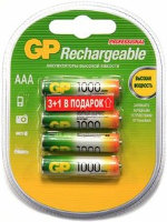 Photos - Battery GP Rechargeable 4xAAA 1000 mAh (3+1) 