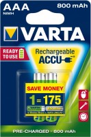 Photos - Battery Varta Rechargeable Accu  2xAAA 800 mAh