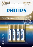 Battery Philips Premium Alkaline 4xAAA 