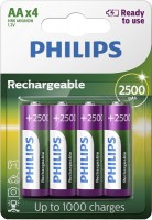Battery Philips Rechargeable 4xAA 2500 mAh 