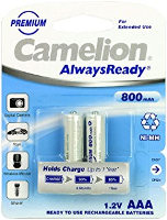 Photos - Battery Camelion Always Ready  2xAAA 800 mAh