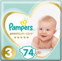 Photos - Nappies Pampers Premium Care 3 / 74 pcs 