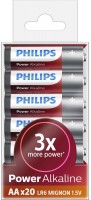 Photos - Battery Philips Power Alkaline  20xAA