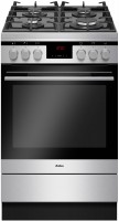 Photos - Cooker Amica 514GCED3.43ZPTSKDAQ stainless steel