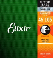 Strings Elixir Bass Stainless Steel Nanoweb 45-105 