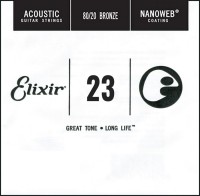 Photos - Strings Elixir Acoustic Nanoweb 80/20 Bronze Single 23 