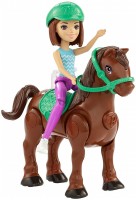 Photos - Doll Barbie On The Go Brown Pony FHV62 
