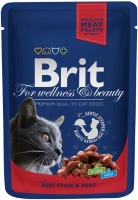 Photos - Cat Food Brit Premium Pouch Beef/Peas 100 g 