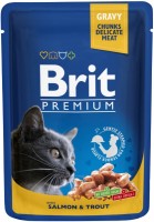 Photos - Cat Food Brit Premium Pouch Salmon/Trout 100 g 