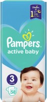 Photos - Nappies Pampers Active Baby 3 / 58 pcs 