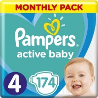 Photos - Nappies Pampers Active Baby 4 / 174 pcs 