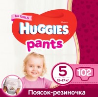 Photos - Nappies Huggies Pants Girl 5 / 102 pcs 