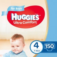 Photos - Nappies Huggies Ultra Comfort Boy 4 / 150 pcs 