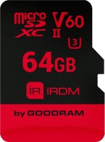 Photos - Memory Card GOODRAM microSD IRDM V60 UHS II U3 64 GB