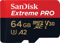 Photos - Memory Card SanDisk Extreme Pro V30 A2 microSDXC UHS-I U3 64 GB