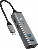 Photos - Card Reader / USB Hub BASEUS USB-C to 3xUSB 3.0 and 2xUSB 2.0 