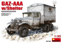 Model Building Kit MiniArt GAZ-AAA w/Shelter (1:35) 