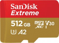 Photos - Memory Card SanDisk Extreme V30 A2 microSDXC UHS-I U3 512 GB